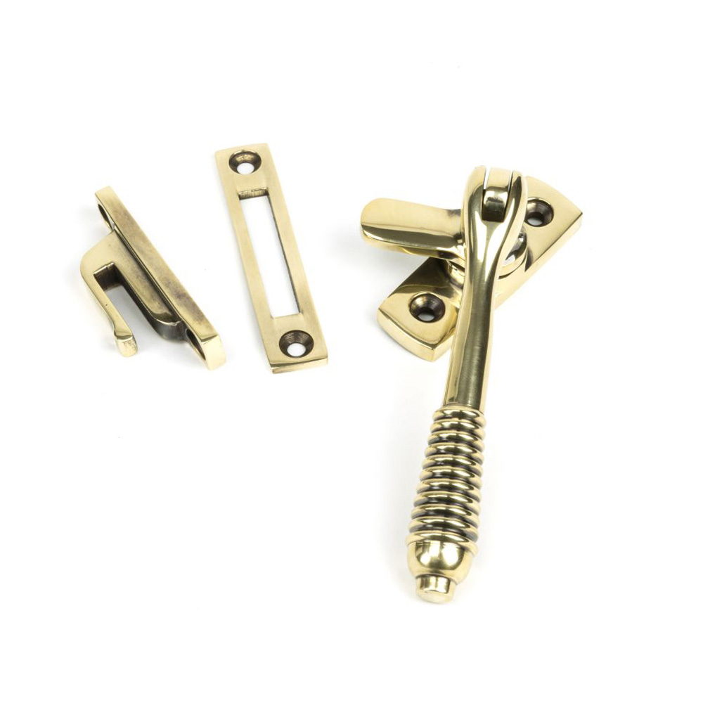 From the Anvil Locking Reeded Fastener - Aged Brass